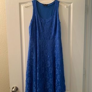 Blue lace flower dress